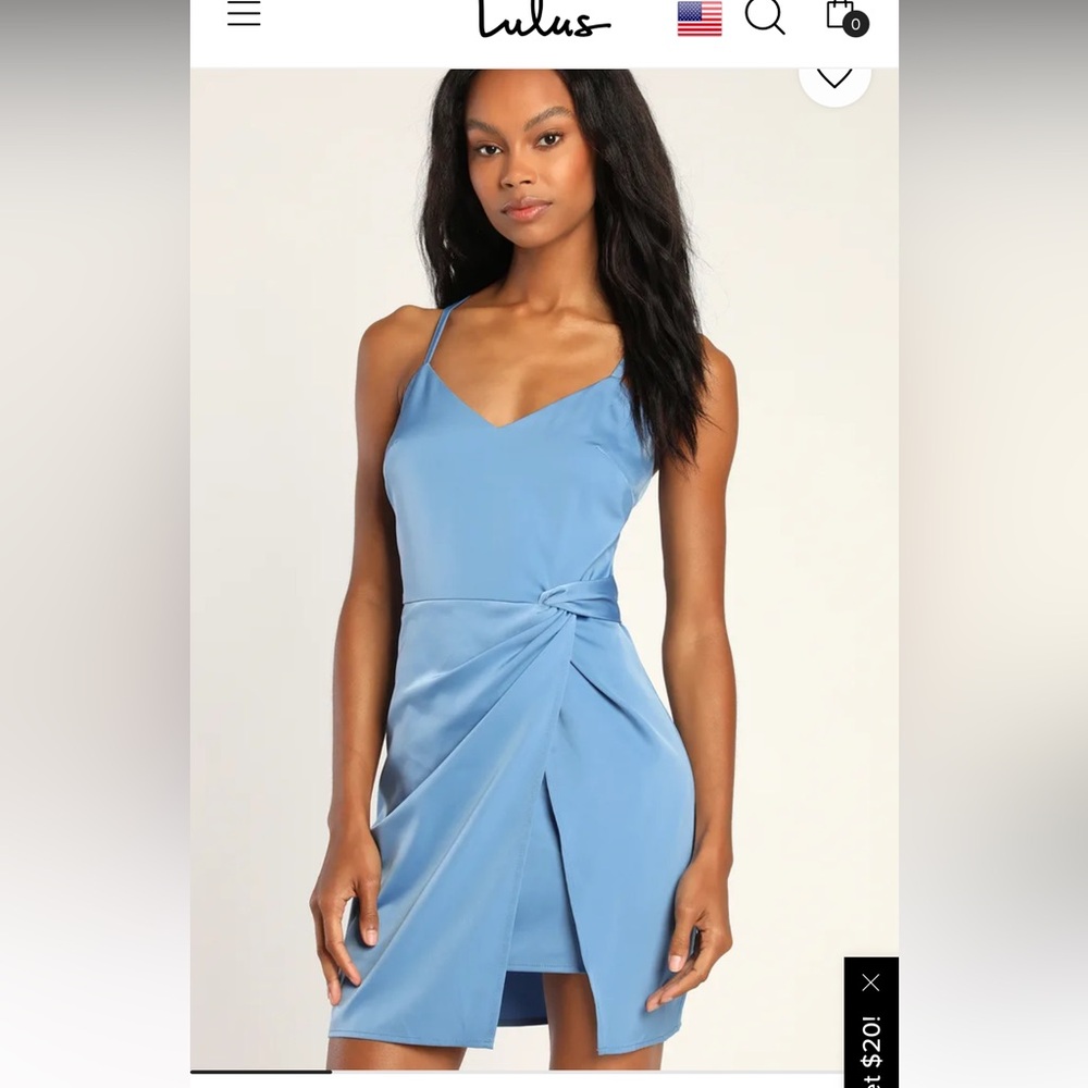 Lulus brand new blue mini dress Medium